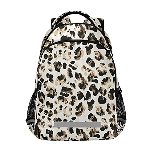 Glaphy Leopard Print Backpacks Laptop School Book Bag Lightweight Animal Daypack for Men Women Teens Kids - Image 1