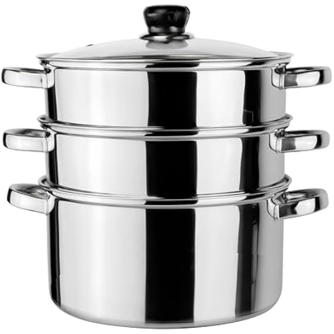 3 Level Steamer Silver 24 cm JY174A 24CB - Image 1