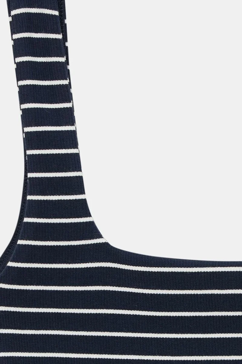 Dilvin Multicolor DILVIN Striped Ribbed Sleeveless Cami Blouse for Women | Best Price UAE