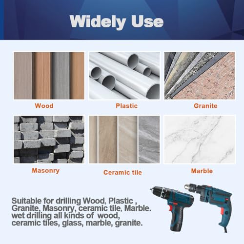 BRSCHNITT Masonry Drill Bit BRSCHNITT 10pcs Carbide Tips Concrete Drill Bit Set for Pots Bottles Ceramic Tile Glass Brick Ceramic Hex Shank - Image 3
