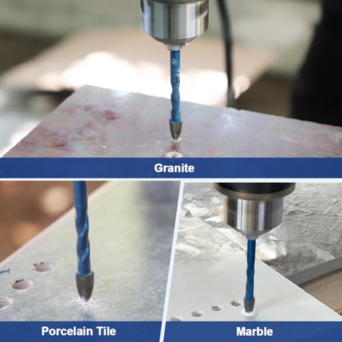 BRSCHNITT Masonry Drill Bit BRSCHNITT 10pcs Carbide Tips Concrete Drill Bit Set for Pots Bottles Ceramic Tile Glass Brick Ceramic Hex Shank - Image 4