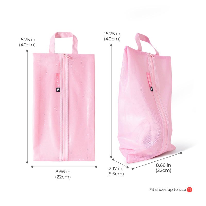 pack all Shoe Bag for Travel, Water-Resistant Shoe Pouch for Gym, Odor-Resistant Soccer Cleats Bag for Sport (Pink, 1-Pack) - Image 5