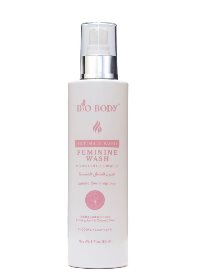 bio-body Intimate Wash Feminine Wash - Mild & Gentle Formula with Sakura Rose Fragrance - 150ml - Image 2