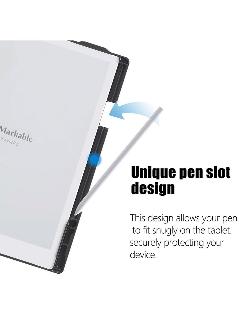 بروماس حافظة لجهاز لوحي ورقي رائع مقاس 10.3 بوصات 2020، ذات ملمس رقيق وخفيف الوزن وغطاء ذكي لجهاز لوحي ورقي رائع مع فتحة قلم (فقط للأقلام الأصلية)، وليس للأقلام الرائعة 1 - Image 5