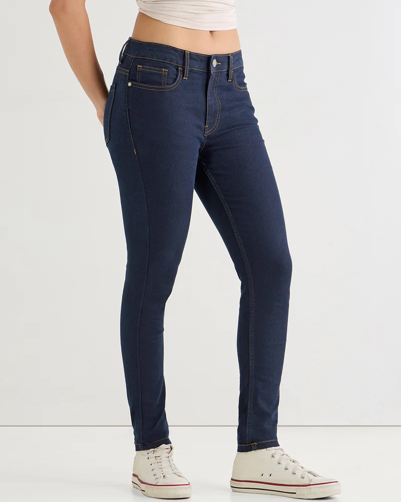 bewakoof Women's Dark Blue Skinny Fit Jeans