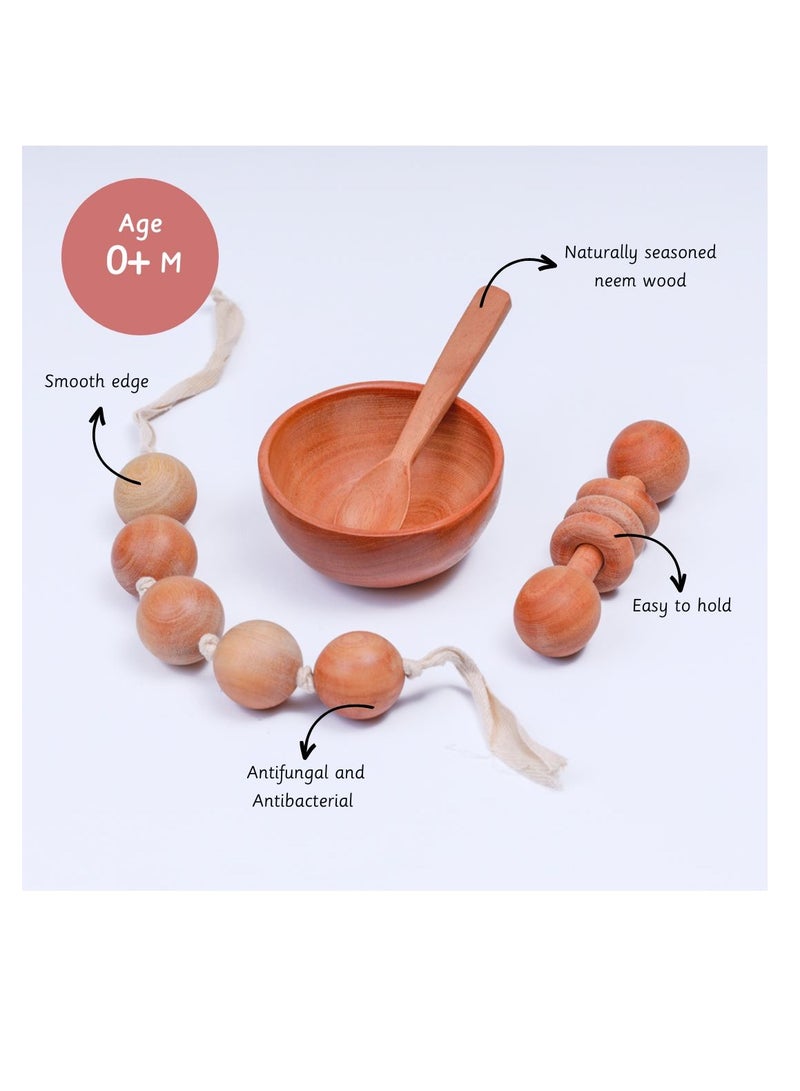 Ariro New Born Neem Wood Gift Set - Image 4
