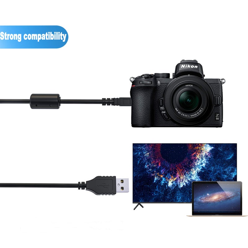 Ancable كابل USB Ancable UC-E6، بطول 3 أقدام، كابل شحن لنقل بيانات الكاميرا الرقمية متوافق مع كاميرات Nikon CoolPix وL وD وP وSeries - Image 3