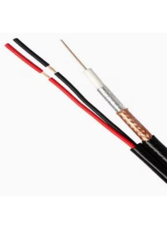 Generic - RG59 With DC Power CCTV Cable Black - 100m - Image 1