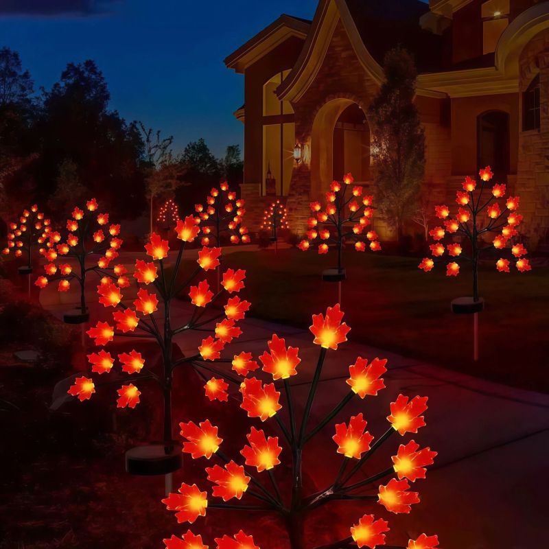 Halloween Solar Stake Lights 3 Pack: Pumpkin, Eyeball, Skeleton Glowing Garden Lights, Waterproof Ground Stake Decor for Pathway Yard Lawn, Auto On Off at Dusk - Outdoor Holiday Lighting - Image 5