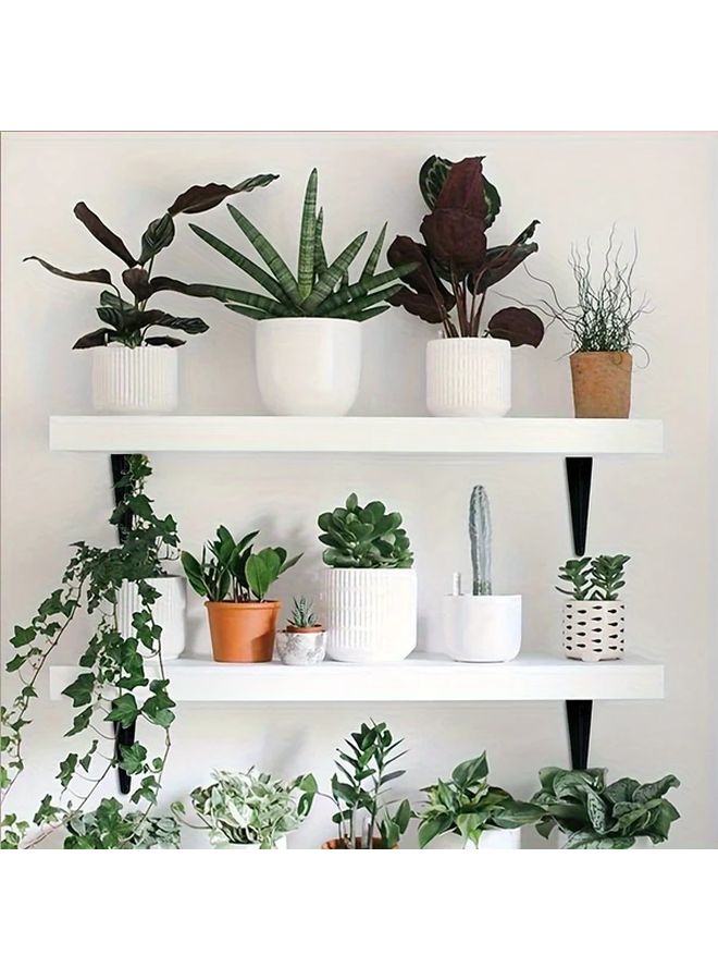 6pcs Black Heavy Duty Metal Brackets 5x6 Inch Wall Mounted Shelf Supports - Image 5