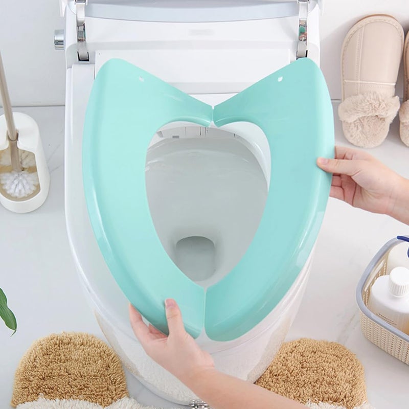 HEALLILY Folding Potty Seat Portable Toilet Training Seat Cover Cushion Pad Lightweight Foldable Travel and Home Use - Image 2