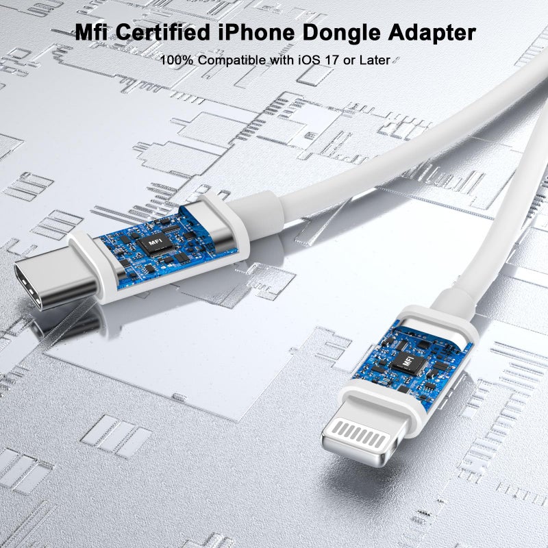 wamaxlink [Apple MFi Certified] iPhone 17 16 15 14 Headphone Adapter, 2-in-1 Lightning/USB C to 3.5 mm Headphone Jack Adapter, iPhone Aux Adapter Converter Dongle Audio Cable for iPhone 17 16 15 14 13 12 11 - Image 2