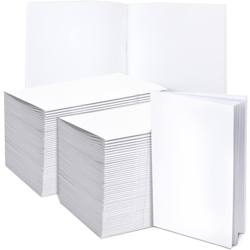 Geyee White Blank Books to Write Stories Unlined Sketch Paper White Notebooks Bulk 55 x 85 Inch Write Your Own for Journaling Art Writing Drawing Supplies 24 Pages50 Pcs - Image 2