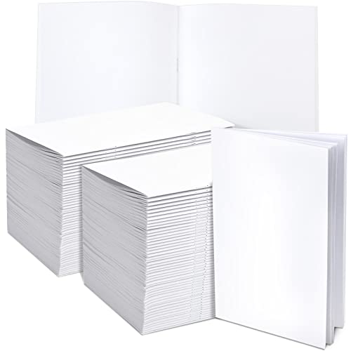 Geyee White Blank Books to Write Stories Unlined Sketch Paper White Notebooks Bulk 55 x 85 Inch Write Your Own for Journaling Art Writing Drawing Supplies 24 Pages50 Pcs - Image 1