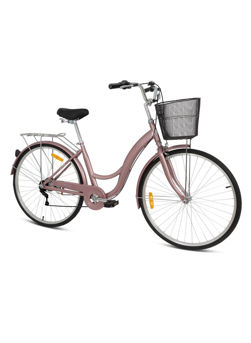 MOGOO - Mogoo Brooklyn 6 Speed Cruiser Bike 26 Inch, City-Bike with Gears, Steel Frame, Road-Bike, Comfort Cycle, Unisex Bicycle Adult - Image 1
