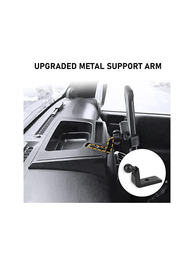 Green Tiger Upgraded Phone Mount for 2011-2017 Jeep Wrangler JK JKU, Multi-Mount Phone Holder Dash Tray Storage Box System Kit with Extension Arm Metal Rod - Image 2