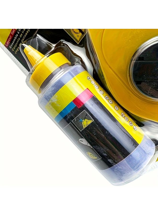 3 Piece Heavy Duty Plastic Building Marking Set With Chalk Line Tool Level Measuring Tape - Image 5