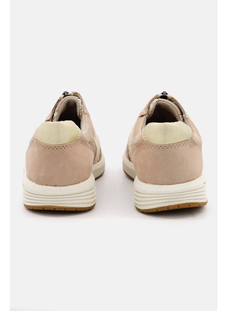 Rockport - Women Medium Cobb Hill Tru Stride Center Zip Casual Shoes, Tan - Image 1