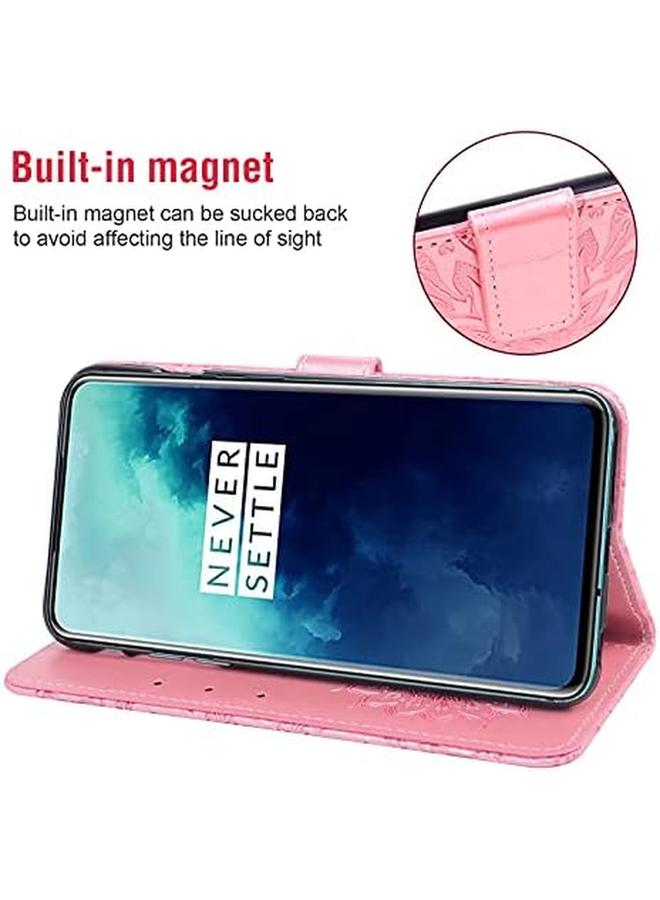 erorex Phone Case For Oneplus 7 Pro Wallet Cases With Tempered Glass Screen Protector And Leather Flip Cover Card Holder Stand Oneplus7Pro 5G One Plus 1 Plus 7 1Plus Oneplus7 7Pro One Plus 1 Plus Seven Women Rose Gold  - Image 4
