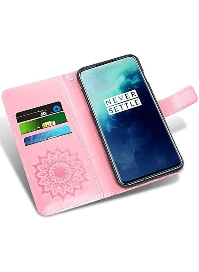 erorex Phone Case For Oneplus 7 Pro Wallet Cases With Tempered Glass Screen Protector And Leather Flip Cover Card Holder Stand Oneplus7Pro 5G One Plus 1 Plus 7 1Plus Oneplus7 7Pro One Plus 1 Plus Seven Women Rose Gold  - Image 3