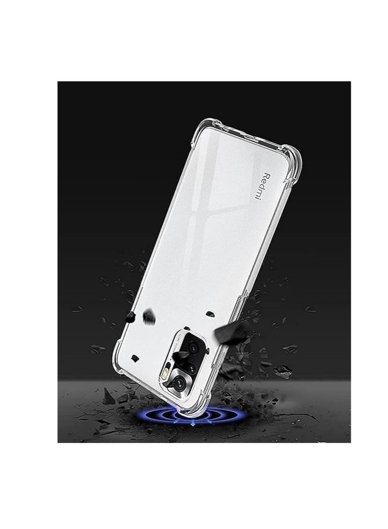 ten.tech For Xiaomi Redmi Note 10s / Redmi Note 10 4g Silicone Case Transparent TPU  Anti-shock Protector Camera Shockproof Corners - Clear - Image 3