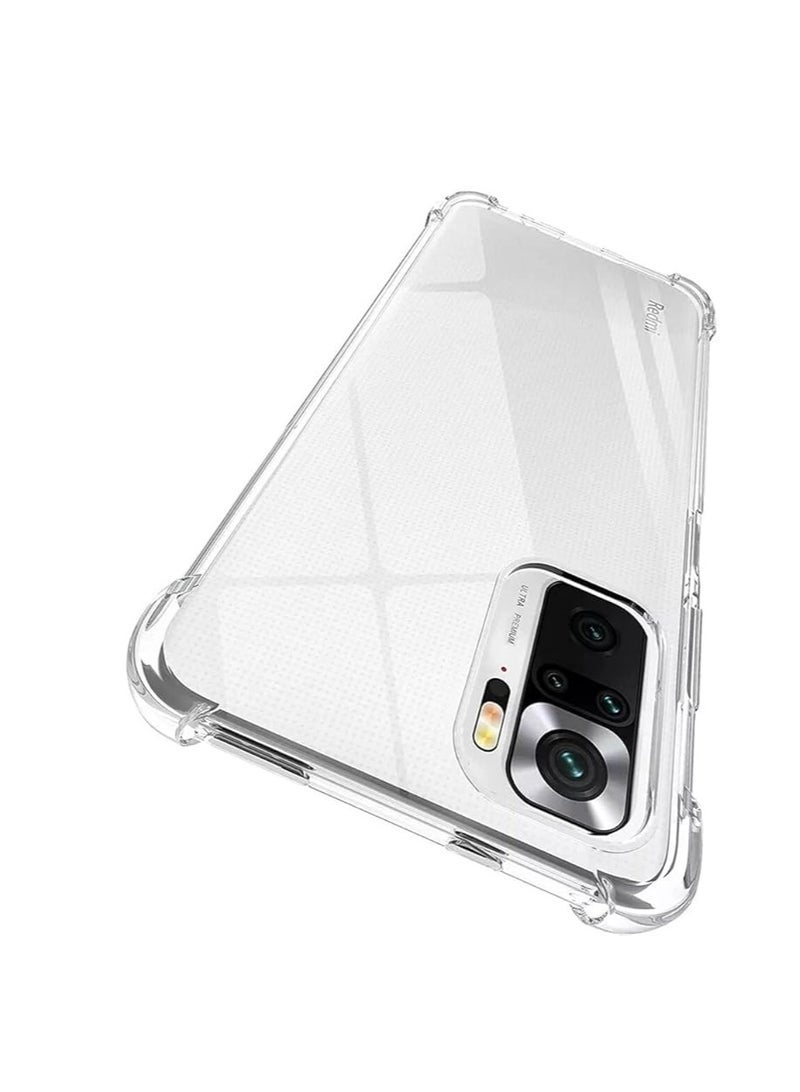 ten.tech For Xiaomi Redmi Note 10s / Redmi Note 10 4g Silicone Case Transparent TPU  Anti-shock Protector Camera Shockproof Corners - Clear - Image 2
