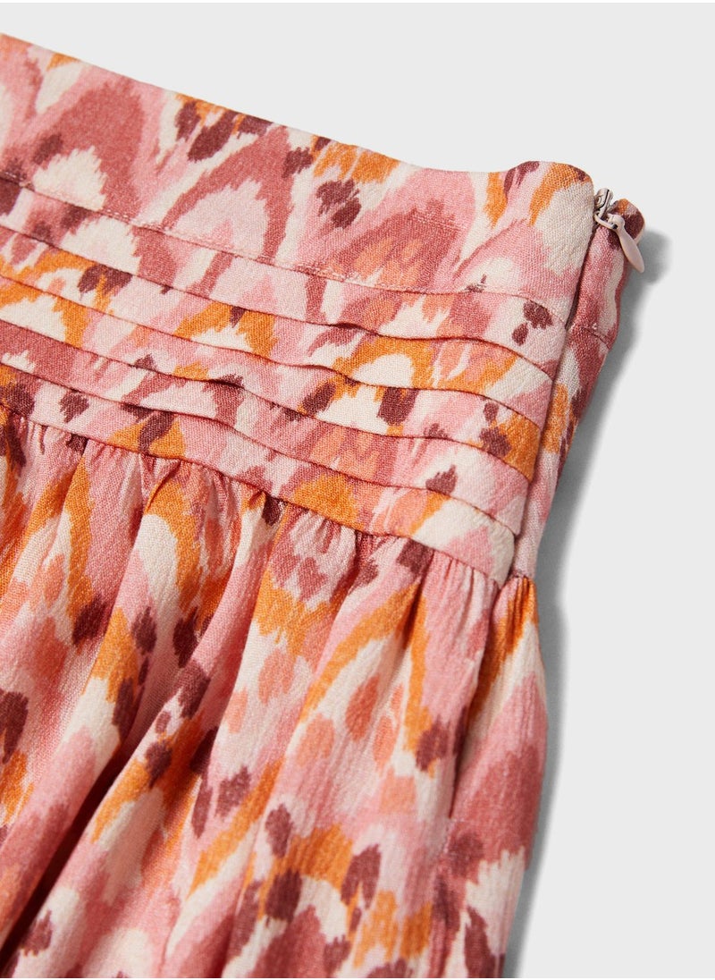 MANGO - Kids Printed Midi Skirt - Image 1