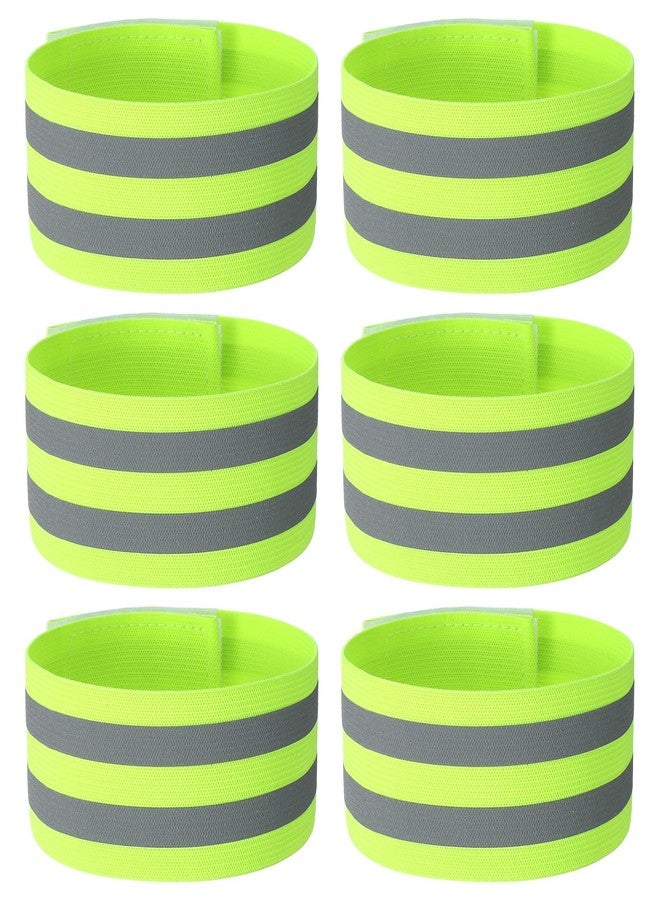 Thrymme 6PCS Reflective Arm Bands for Runners, Reflective Arm Bands for Night Walking Adjustable Elastic - Image 1