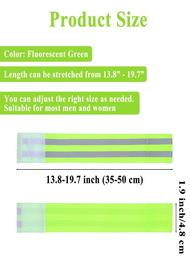 Thrymme 6PCS Reflective Arm Bands for Runners, Reflective Arm Bands for Night Walking Adjustable Elastic - Image 2