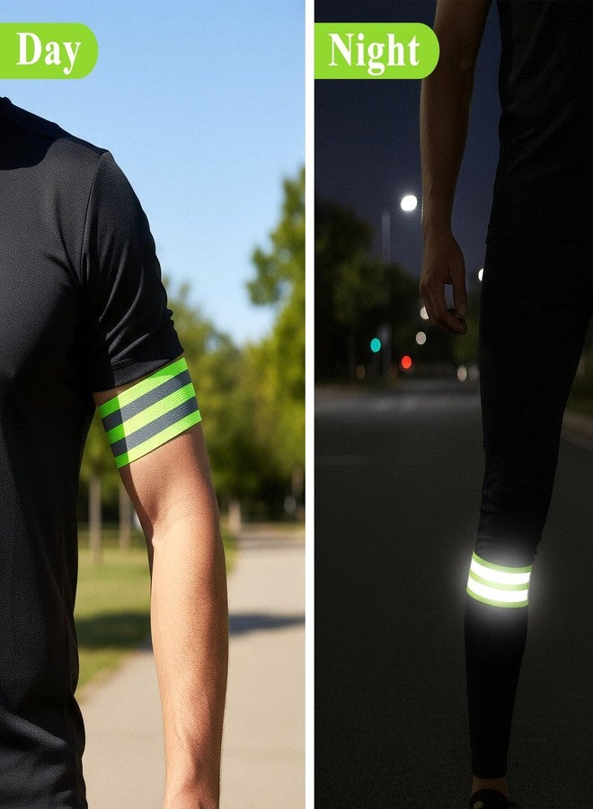 Thrymme 6PCS Reflective Arm Bands for Runners, Reflective Arm Bands for Night Walking Adjustable Elastic - Image 3