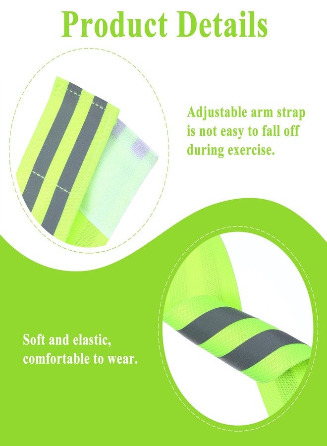Thrymme 6PCS Reflective Arm Bands for Runners, Reflective Arm Bands for Night Walking Adjustable Elastic - Image 4
