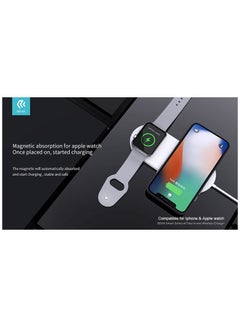 devia DEVIA WIRELESS CHARGER 2 IN 1 FOR SMART PHONE & APPLE WATCH（12W）- WHITE  - Image 4