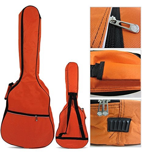 HOT SEAL 5MM Sponge Waterproof Durable Colorful Conventional Guitar Case Bag with Storage (For 40&41 Inch, Orange) - Image 3