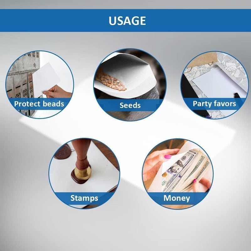 مارك مظاريف بيضاء، 4 × 9 بوصات، مغلفة قابلة للتقشير والإغلاق، للاستخدام المنزلي والمكتبي والتجارة الإلكترونية، 80 جرامًا للمتر المربع، عبوة من 50 مظروفًا - Image 4