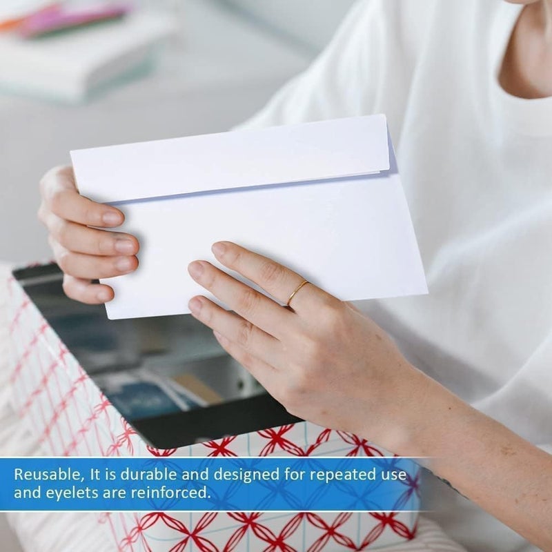 مارك مظاريف بيضاء، 4 × 9 بوصات، مغلفة قابلة للتقشير والإغلاق، للاستخدام المنزلي والمكتبي والتجارة الإلكترونية، 80 جرامًا للمتر المربع، عبوة من 50 مظروفًا - Image 3