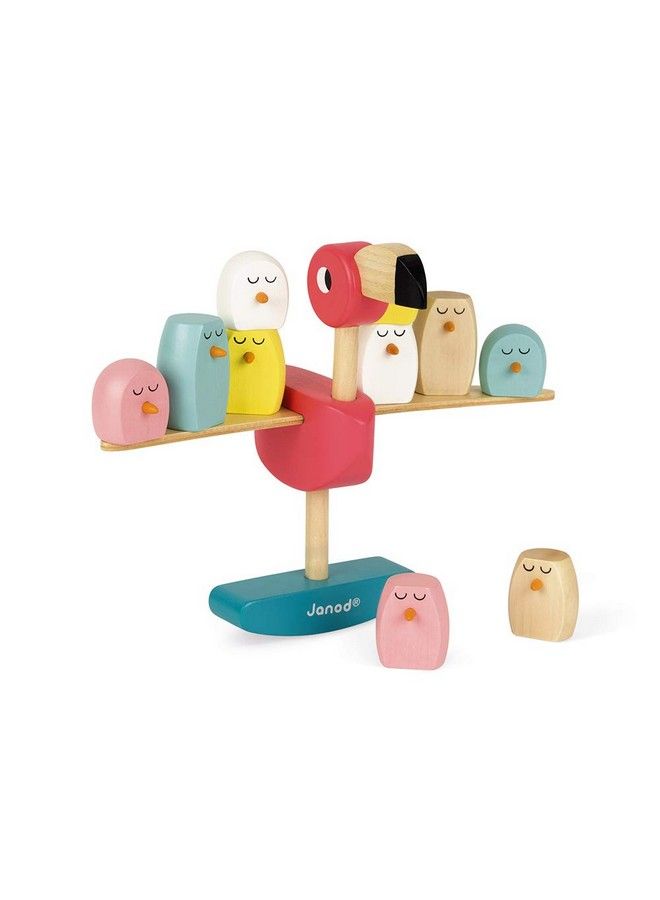 Janod Zigolos Wooden Balancing Game Flamingo Ages 3+ J08230 - Image 1