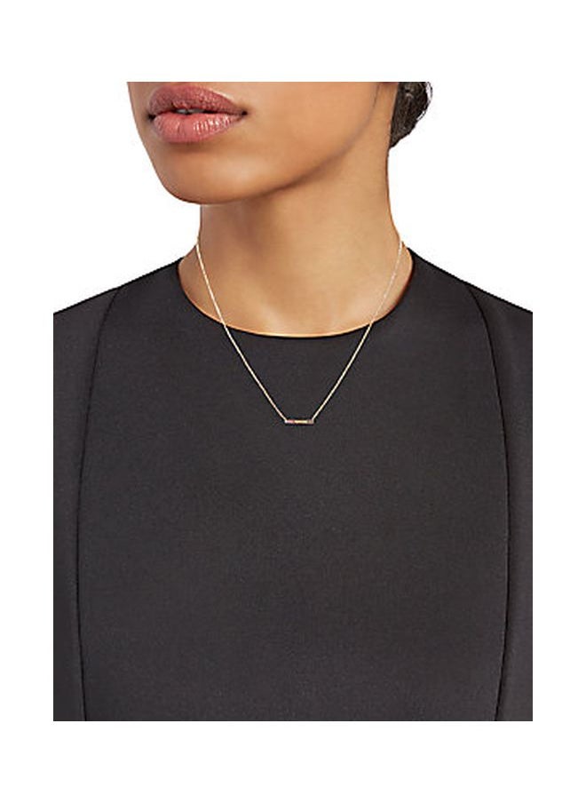 Sydney Evan - 14K Rose Gold Sapphire and Emerald Bar Necklace for Women One Size - Image 1