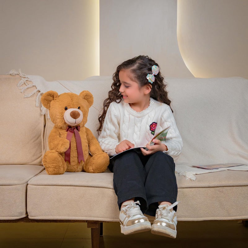 Mirada Sitting Teddy Bear Soft Plush Toy | Brown Stuffed Animal for Kids & Toddlers | Soft Toys for Kids, Teddy Bears, Soft Teddy Bear, Stuffed Animals, Cuddle Toy, Cute Soft Toys, Baby Gift | 35cm - Image 5