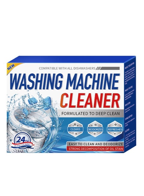 Active Washing Machine Cleaner Descaler 24 Packdeep Cleaning Tablets For He Front Loader & Top Load Washer Clean Inside Drum And Laundry Tub Seal (Washing Machine Cleaner Tablets24 Pack)Eco-Swirlz Washing Machine Cleaner Tablets - "Restore and Maintain" Formula with Baking Soda, Citric Acid to Deodorize and Clean, Descales, Remove Residue, for Top and Front Load Washers, Use with Hot Water Cycle, 2-Pack. Search Keywords: washing machine cleaner, descaling tablets, eco-friendly cleaner, remove mold odor, laundry cleaner, HE washer cleaner, cleaning tablets for washer, citric acid cleaner, biodegradable, maintain appliance, eliminate bad smells, deep clean washer, how to clean washing machine, septic safe, monthly cleaner, hard water treatment, whirlpool cleaner, samsung washer cleaner, lg washer cleaning, prevent mildew.
