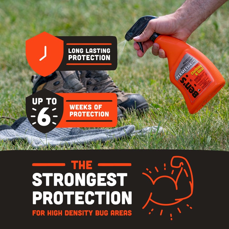 Ben's Clothing & Gear Insect Repellent - Long-Lasting Insect Protection Spray for Clothes & Gear - Contains Permethrin & Lasts Up to 6 Weeks - 24 fl oz - Image 3