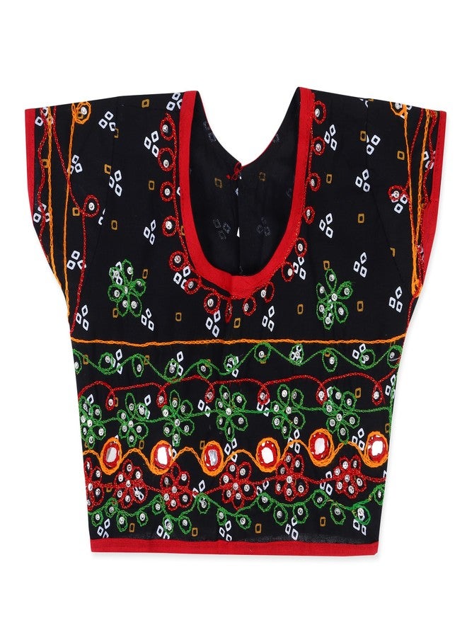 ANNA'S Girl's Cotton Readymade Lehenga Choli (KUM-BK8_Black_5 Years-6 Years) - Image 2
