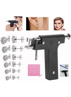 Self Ear Piercing Gun Kits with 49 Pair Studs and 6 Pairs Stainless Steel Earrings
