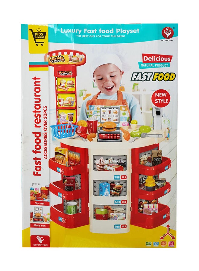طقم لعب للأطفال مكون من مطبخ مطعم للوجبات السريعة - Image 2