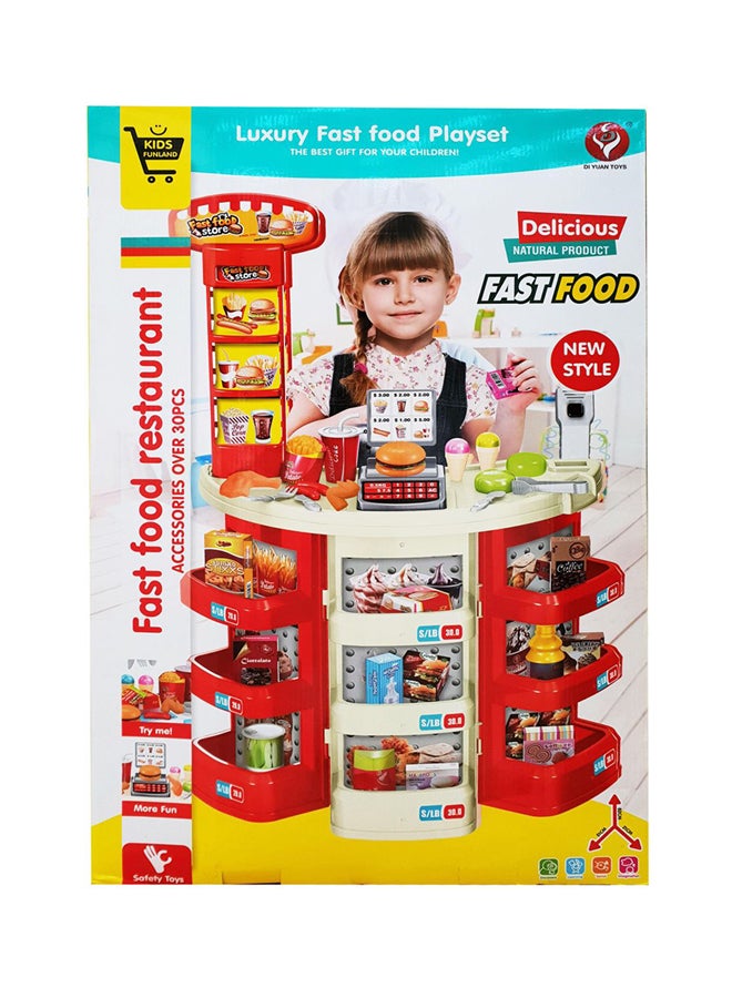 طقم لعب للأطفال مكون من مطبخ مطعم للوجبات السريعة - Image 1