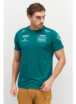 Aston Martin Men Sportswear Fit Short Sleeve Training T-Shirt, Green  - Image 1