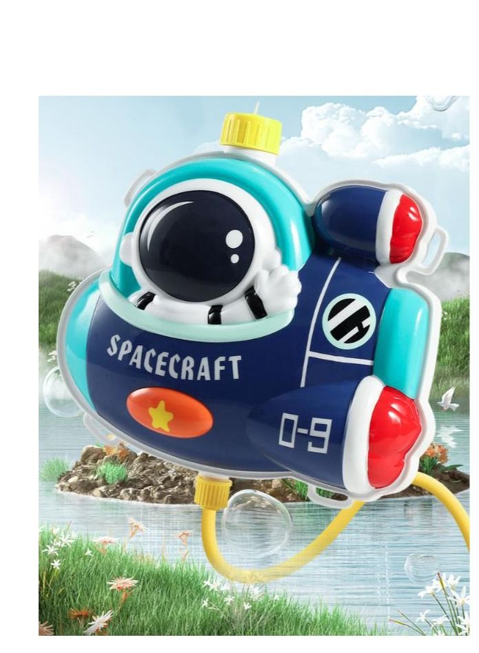 Y&D Children'S Water Gun, Cartoon Spacecraft,Backpack Gun With 2.5L Large Capacity Tank And Adjustable Strap, Summer Swimming Pool, Beach, Outdoor Toys, Spray Toys（Blue/Green） - Image 1