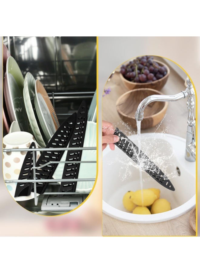 5 Pcs Universal Plastic Knife Guards, Kitchen Blade Safety Sheath Sleeves, Protective Covers for 3.5‑10 Inch Chef, Bread and Utility Knives - Image 4