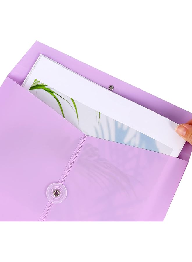Bolivia's A4 Folder 8 Pieces A4 Size Waterproof File Pouch Expanding File Folder Plastic File Folders With String Tie Closure Large Capacity Information Bag For Home School And Office  - Image 4