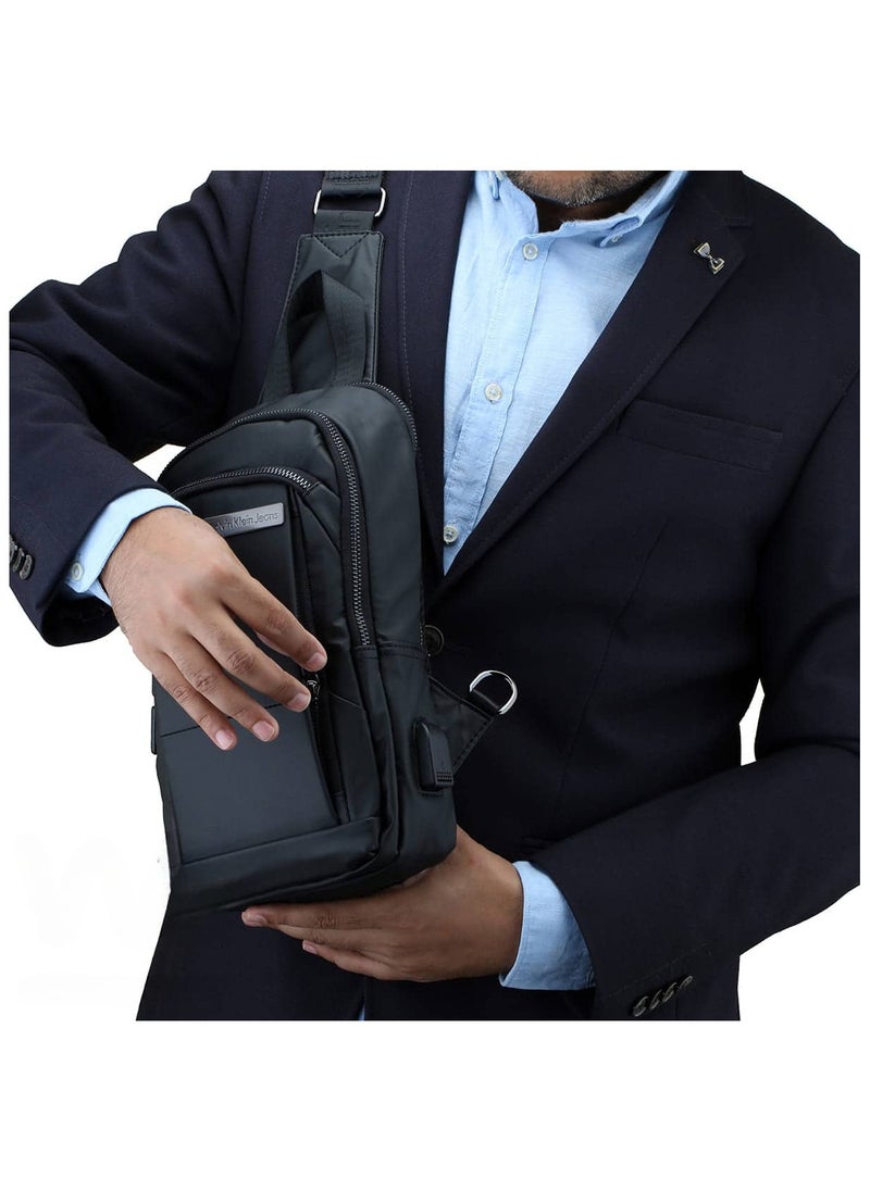 Generic - "Versatile and Stylish Black Shoulder Sling Bag: Ideal for Everyday Use with a Contemporary Design, Adjustable Strap for Comfort, Spacious Interior with Multiple Pockets, Durable Material for Long-Term Use, and Sleek Aesthetic Perfect for Any Occasion" - Image 1