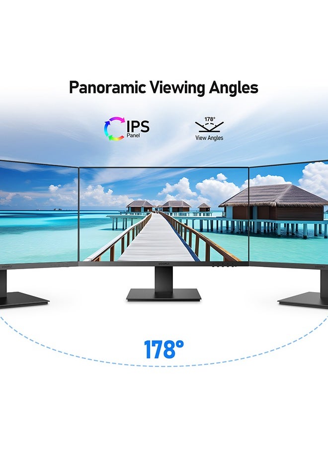 KOORUI - 27-Inch IPS Business Monitor – Full HD 1920 x 1080, 100Hz Refresh Rate, sRGB 99% Color Gamut, 16.9 Screen Ratio, 16.7m Maximum Color, Tilt Adjustable, with Built in Speaker, HDMI and VGA, Cinema mode, Eye Protection, RTS, FPS, Adaptive sync | N02 - Image 1